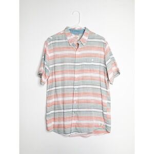 Vintage Weatherproof Men's Country Twill Button Down Shirt Medium Relaxed Stripe